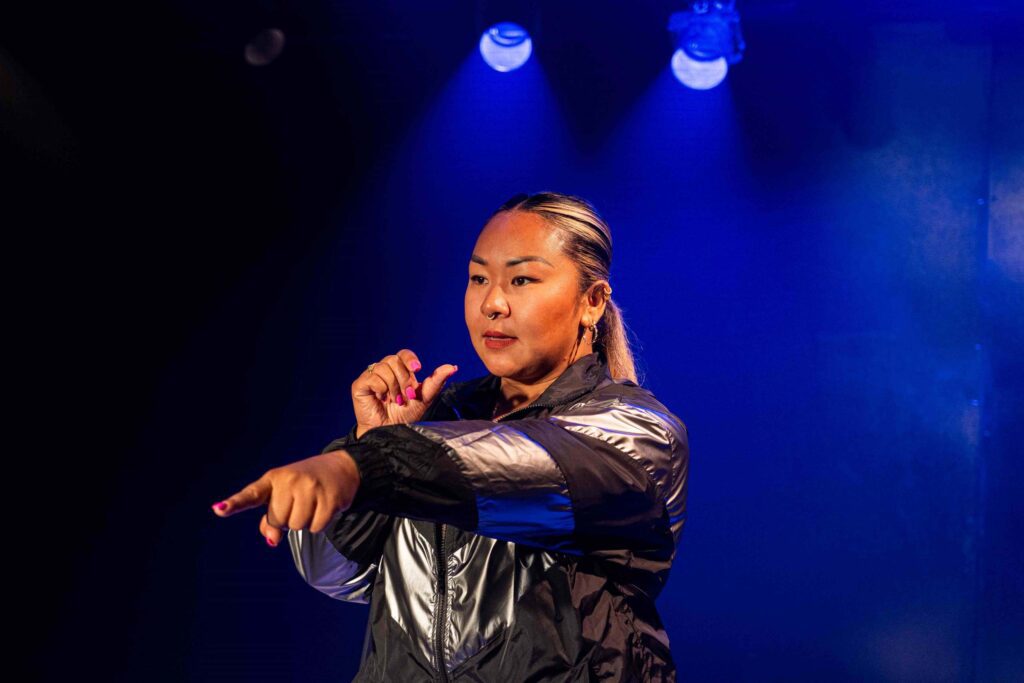 Sara Porkalob in Dragon Mama Production